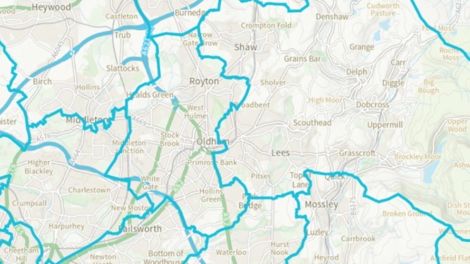 The new constituency boundary changes for Oldham