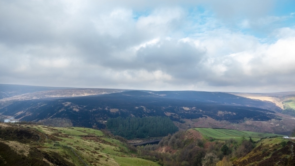 Marsden Moor fire damage can be clearly seen on this picture from last year