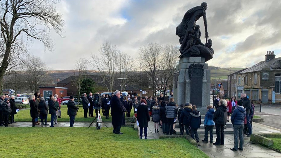 The service was held at Crompton War Memorial