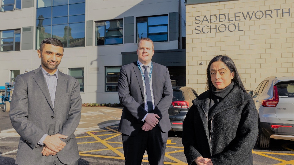 L-R: Cllr Shaid Mushtaq, Mike Anderson, Cllr Arooj Shah