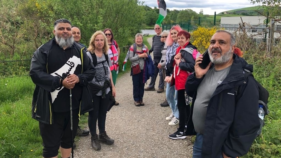 Supporters join the fund-raising Solidarity Stroll 