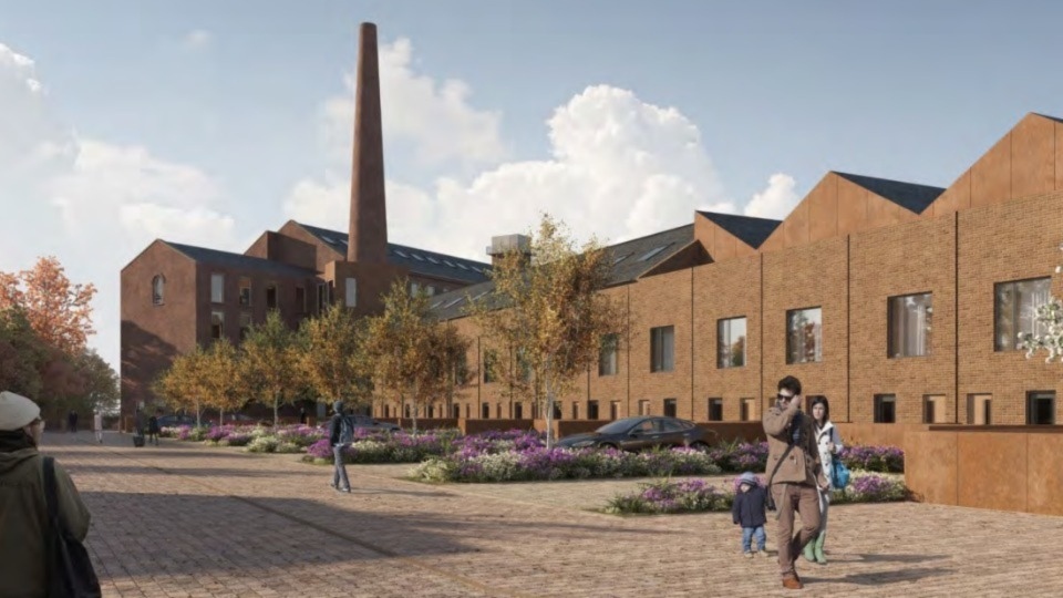 An artist's impression of plans to redevelop Crimble Mill