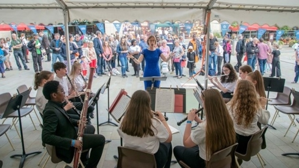 The free music festival takes place on Saturday in Parliament Square