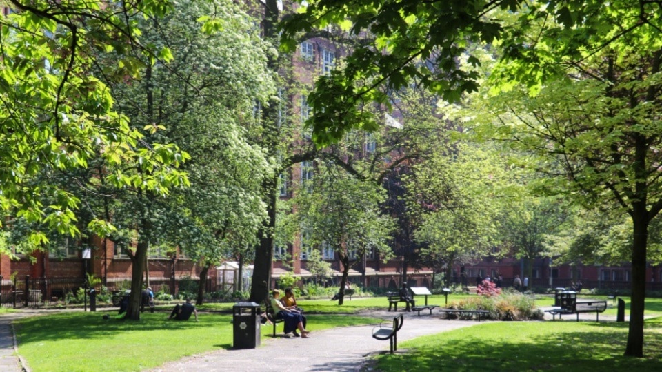 Sackville Gardens in central Manchester