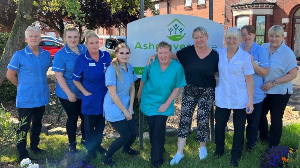 Pictured are the successful team from the Ashgrove House Care Home