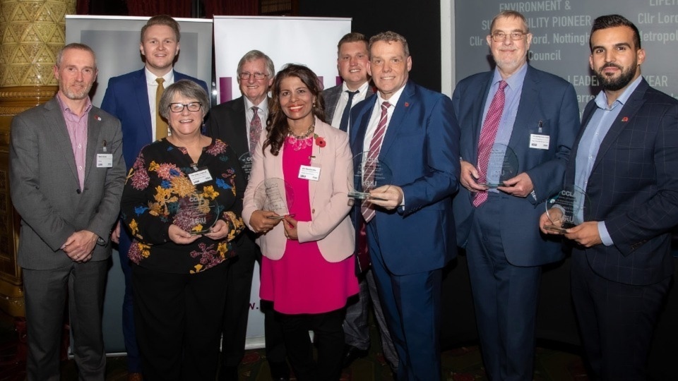 Pictured are previous LGIU councillor of the year winners