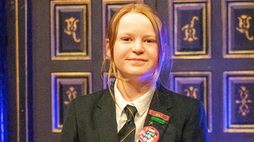 Lucy pictured at the Sam Wanamaker Playhouse