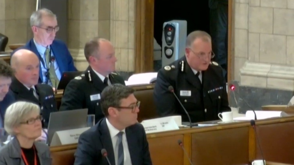 GMP chief constable Stephen Watson at the Police, Fire and Crime Panel