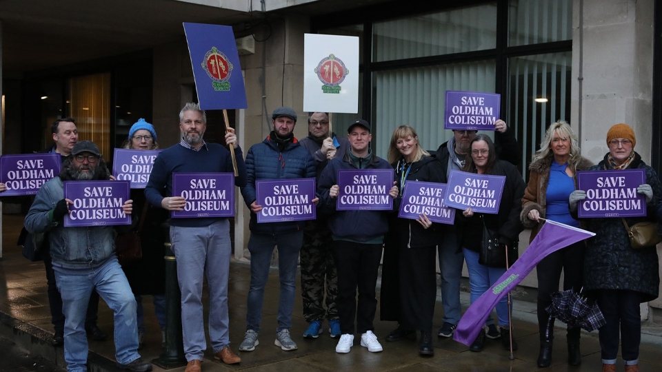 Coliseum supporters at the Civic Centre last night