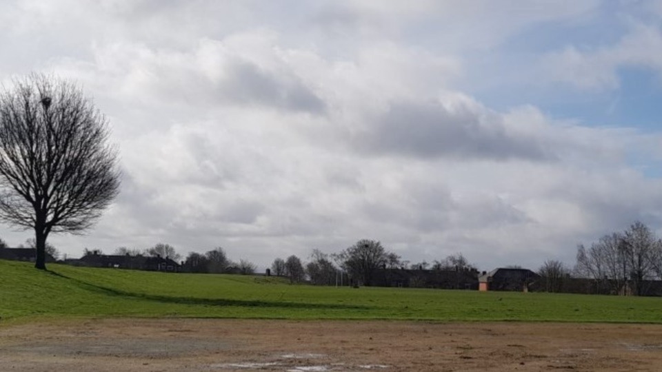 It was a partially cloudy scene looking across Oldham Edge this morning (Thursday)