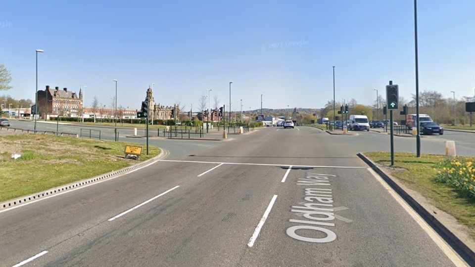 Oldham Way will be closed in both directions on Tuesday, July 18, Wednesday 19, Thursday 20 and Sunday 23 between 8pm and 5am. Image courtesy of Google Street View