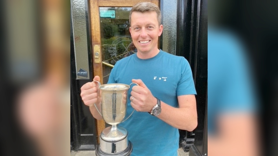 Scott Bloor with the Centenary Trophy