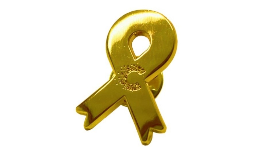 This September, show support and raise money for research into children’s and young people’s cancers by wearing a gold ribbon pin badge available from Cancer Research UK shops to mark Childhood Cancer Awareness Month