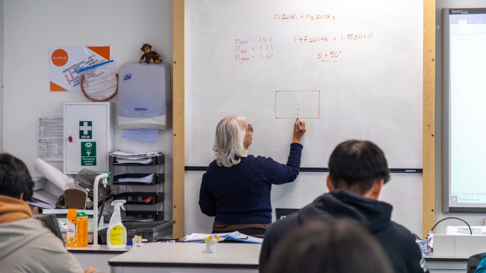 The IOP Teachers of Physics Awards celebrate outstanding classroom practice in the teaching of physics. Kulvinder is pictured teaching her class