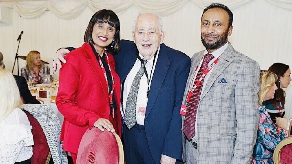 Pictured (left to right) are: Roxie Taj, Baron Palmer of Childs Hill and Badar Usmani