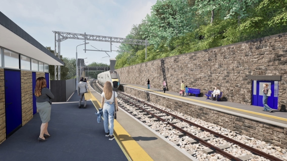 How the upgraded Greenfield station is set to look. Image courtesy of Network Rail