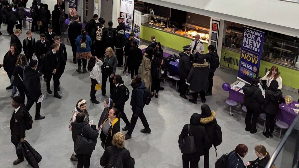 The event allowed students to meet representatives from local employers