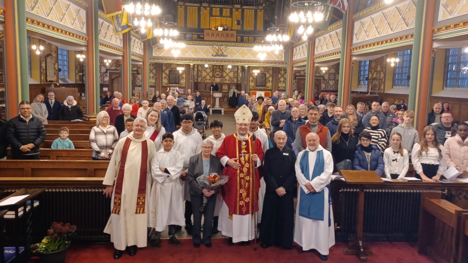 The Vicar, Rev Daniel Burton, thanked John for his exemplary service to the church community, and the Bishop blessed Mr Dunkerley and his companion Mrs Brenda Andrews