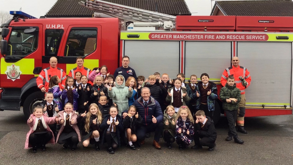 Staff and pupils at Saint Joseph’s RC Junior, Infant and Nursery School enjoyed an engaging and educational visit from the local fire service