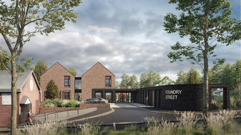 A CGI mock-up of the new accommodation on Foundry Street. Image courtesy of Oldham Council / Jigsaw Homes