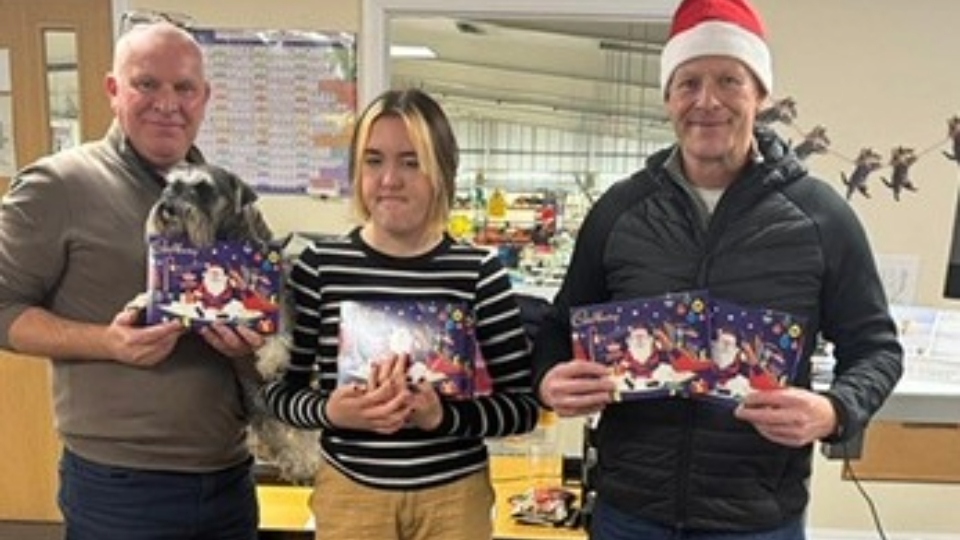 Trans-Web delivers festive joy to children at Royal Oldham Hospital with chocolate selection boxes