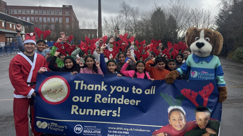 The school's Reindeer Run raised more than £400 for Dr Kershaw's Hospice