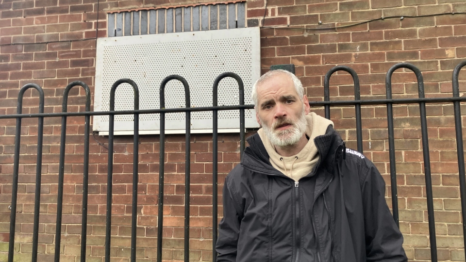 Wayne Clegg of Talbot Close felt 'insecure' in his own flat due to the anti-social behaviour and constant police presence on the Waterhead road