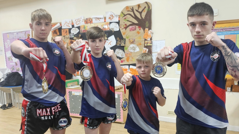 The talented Max Force Muay Thai contingent are pictured