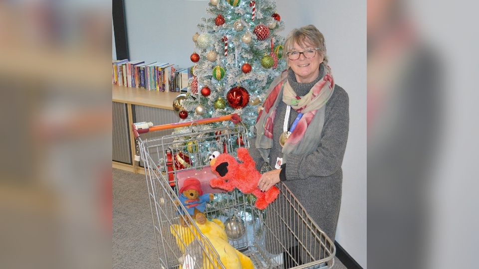 Pictured with Elmo, Paddington and Pudsey Bear is Janet Whitehead, Head of Employability and Training at Upturn