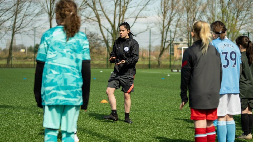 Latics' Female Development Officer, Holly Espie, pictured during a training session. Images courtesy of OAFC