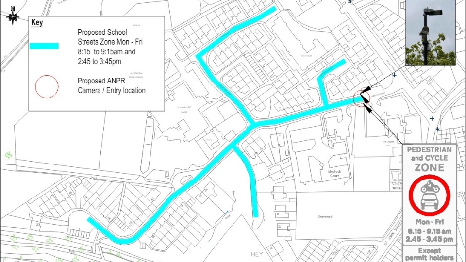 The new School Street around Medlock Way. Image courtesy of Oldham Council