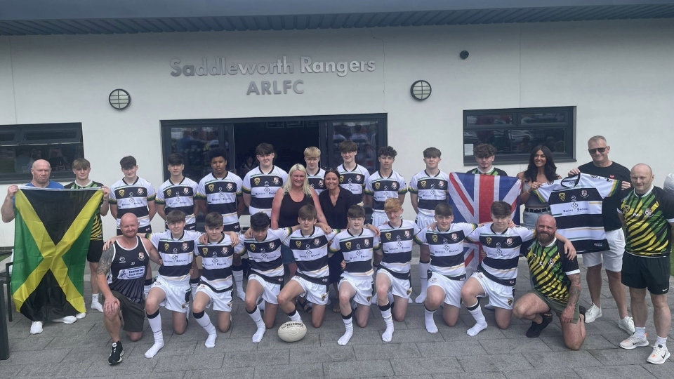 The Saddleworth Rangers under-15s rugby league team look the part