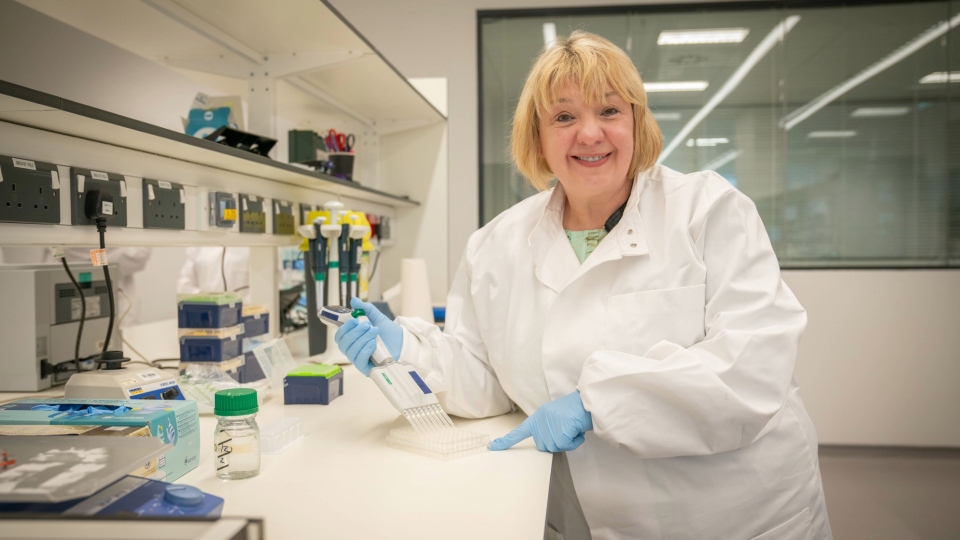 Sharon Quennell pictured at the Cancer Research UK National Biomarker Centre