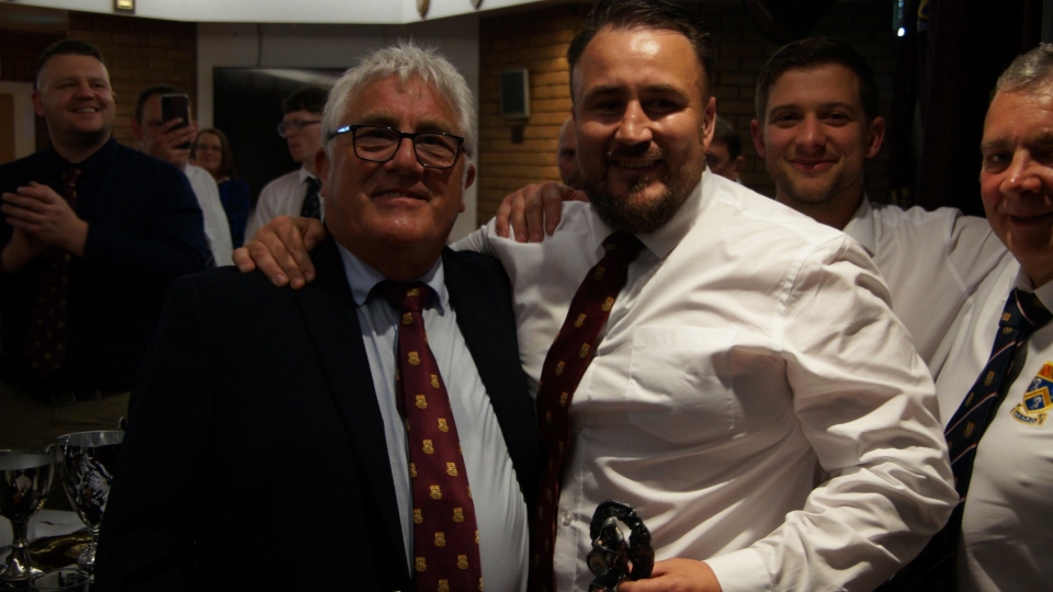 Stuart Brennan receives his first team Captain's award