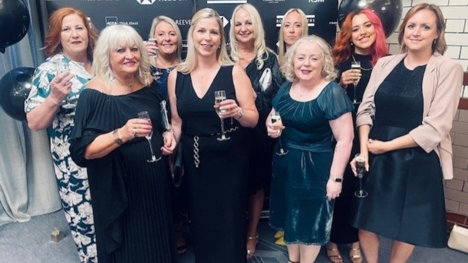 The ladies from Aspect Fire Solutions - affectionately known as the A team - pictured at the awards evening