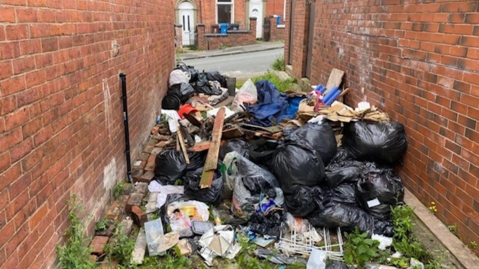 Illegal fly-tippers dumped this fresh heap of rubbish