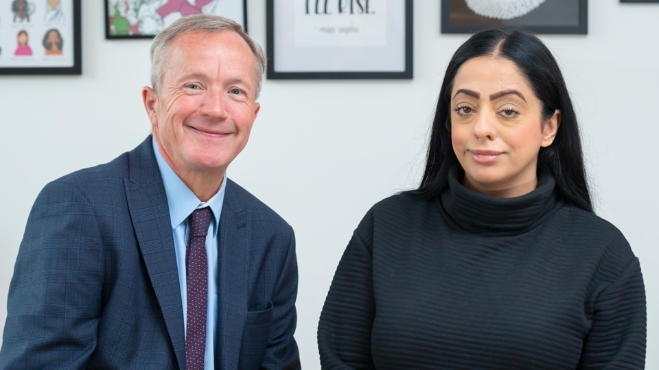 Oldham council chief executive Harry Catherall and council leader Arooj Shah