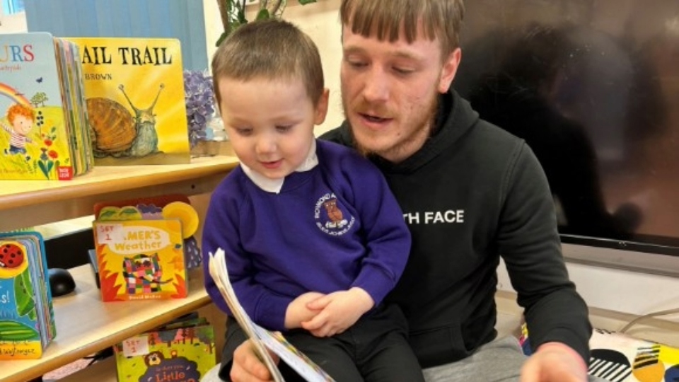 Dedicated dad Joshua pictured with his son, also called Joshua