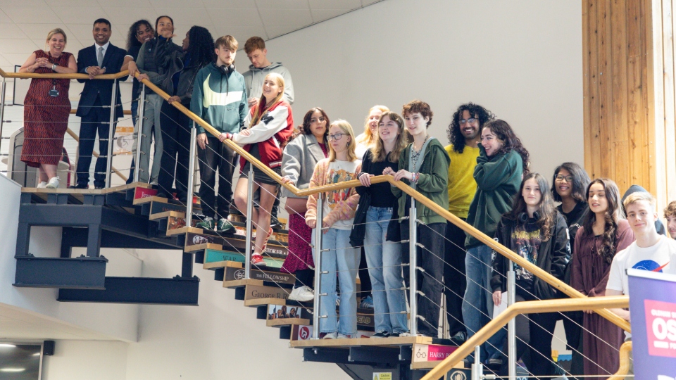 Oldham Sixth Form College A-level students pictured on results day