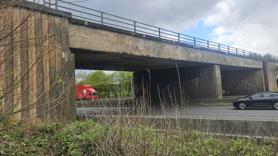 The M62 bridge in Castleton which is set to be replaced by Network Rail. Image courtesy of Network Rail