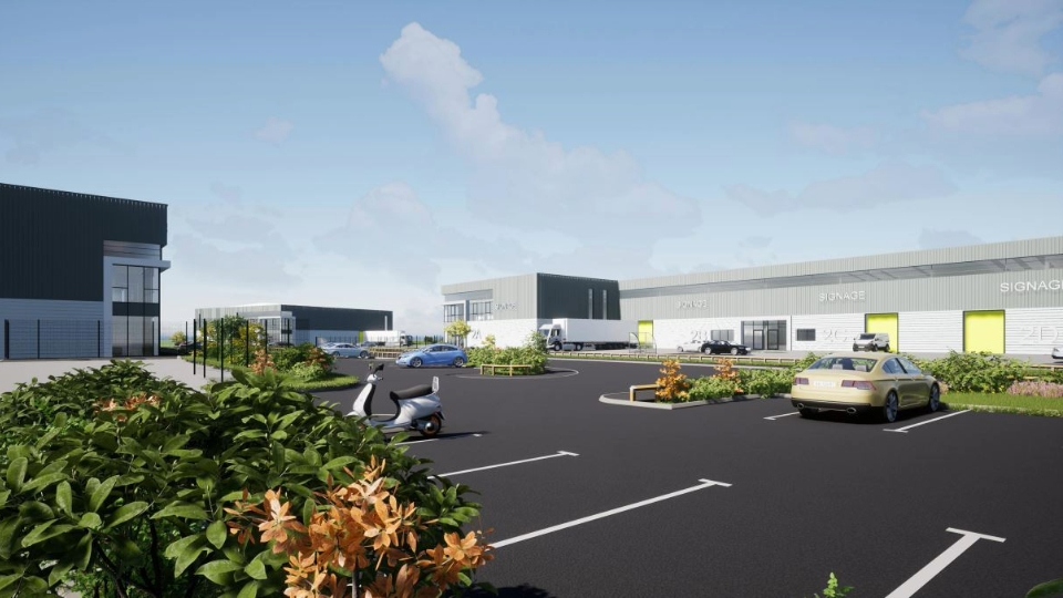 A peek at how the Hollinwood Junction Langtree Warehouses are set to look (taken from planning documents). Image courtesy of Langtree / Fletcher Rae