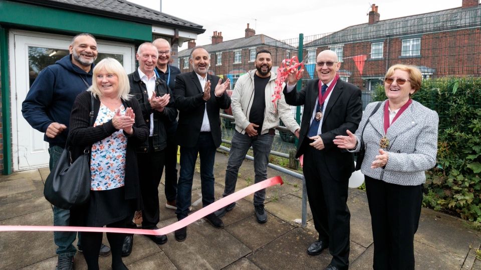 The centre in Hollinwood was officially opened during a Community Fun Day. Image courtesy of Onward Homes