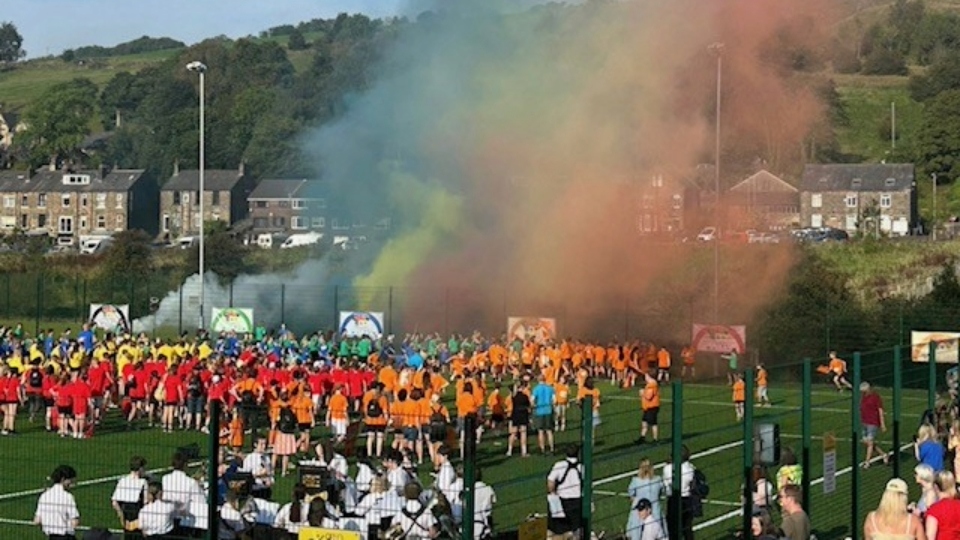 A scene from a previous Saddleworth Village Olympics opening ceremony. Image courtesy of Steve Hewitt