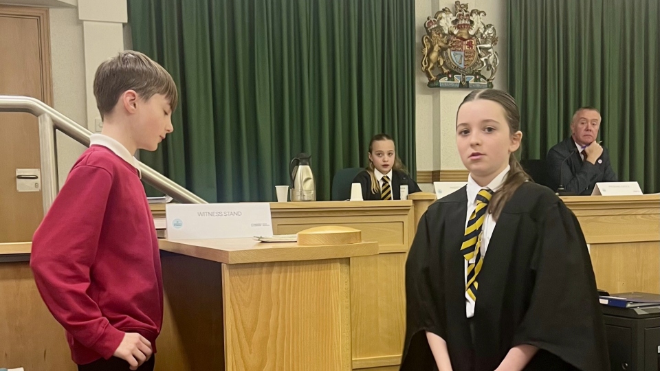 The Magistrates, who were played by the children and accompanied by a member of the Greater Manchester bench, decided on the verdict at the end of the Mock Trial