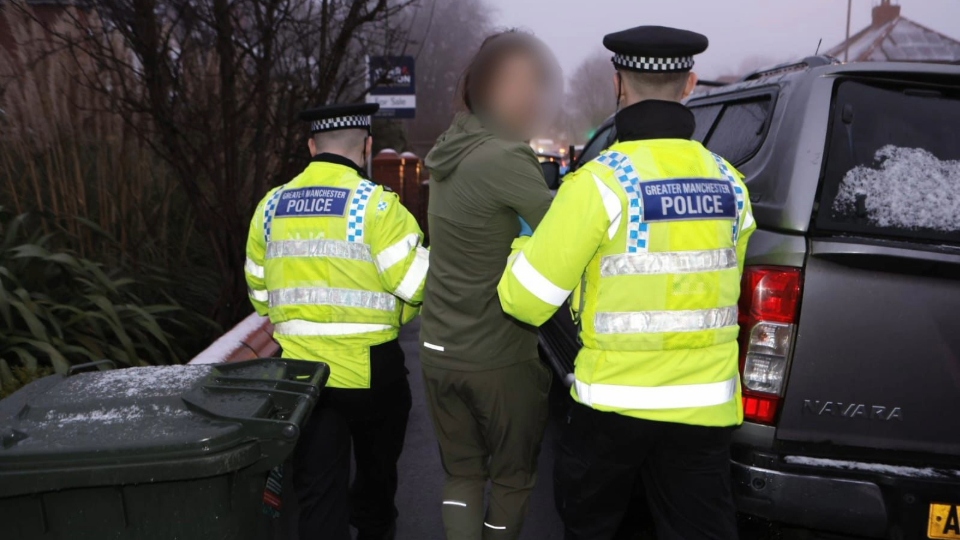 Criminal activities have been targeted in Oldham once again today as part of Greater Manchester Police's Operation AVRO. Image courtesy of GMP