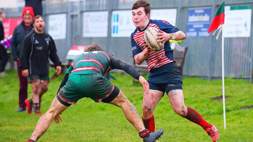 Lewis Ward pictured in action for Oldham. Image courtesy of Tim Abram