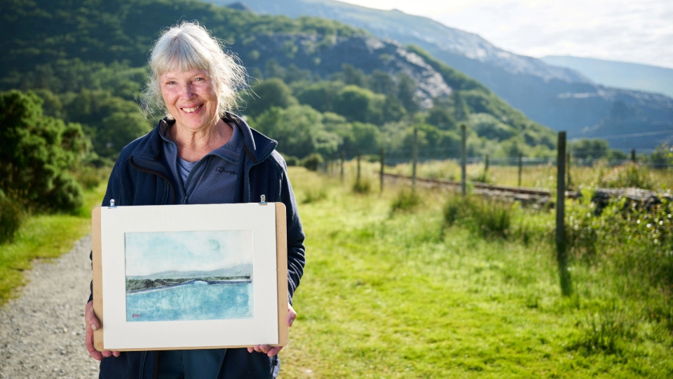 Saddleworth artist Helen Campbell. Image courtesy of Storyvault Films Ltd/Sky UK/Photographer: Chris Lobina