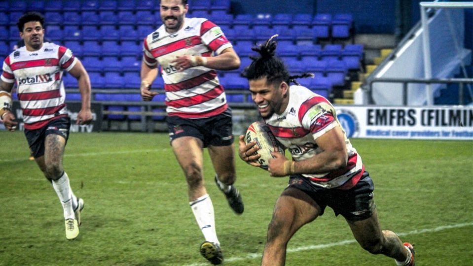 Oldham saw off Barrow 42 points to 4. Image courtesy of ORLFC