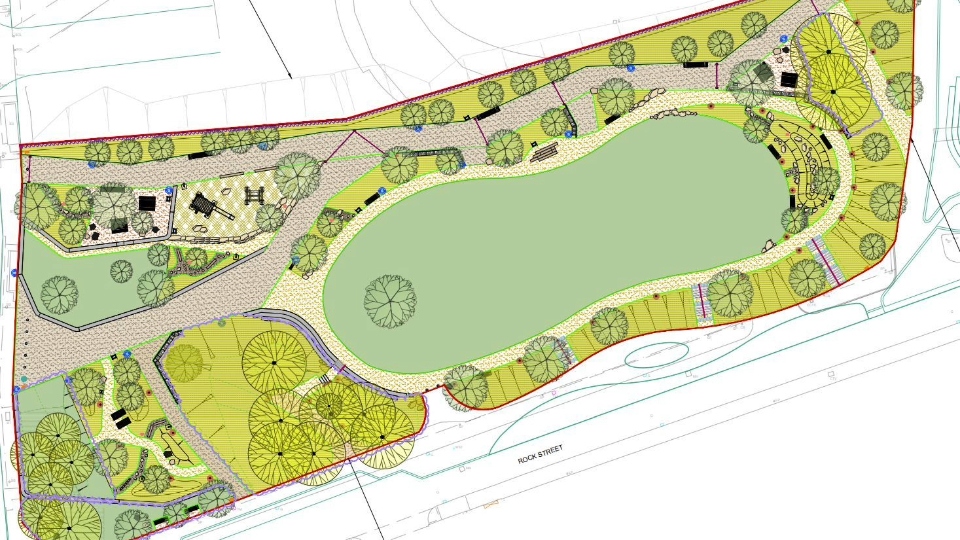 An image of the Linear Park layout. Taken from planning documents