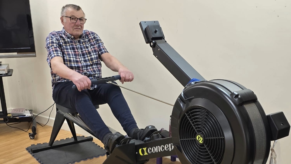 George Mills is taking on a gruelling rowing challenge